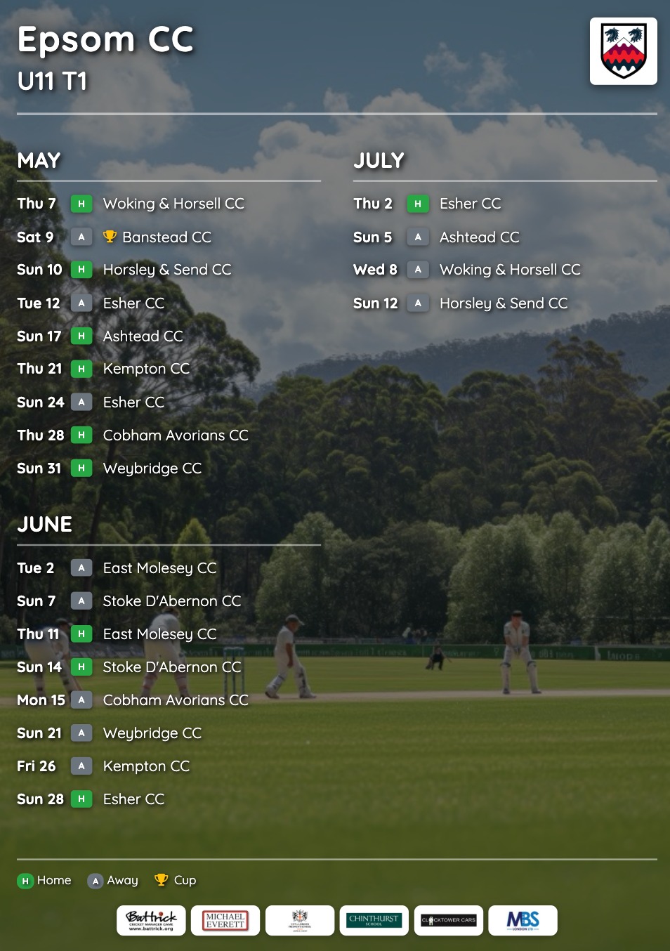 Season Fixtures Calendar